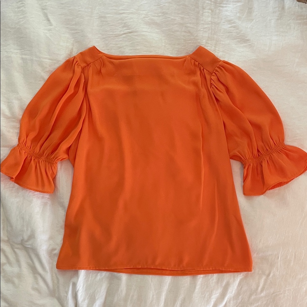 Ann Taylor Vibrant Orange Blouse